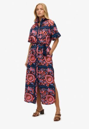 Linnen Maxi Overhemdjurk Multi Grootte: 34