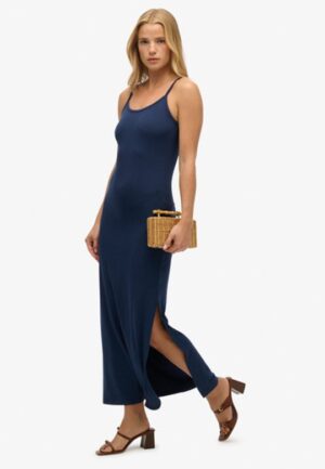 Athletic Essentials Maxi-hemdjurk van Jersey Blauw Grootte: 38