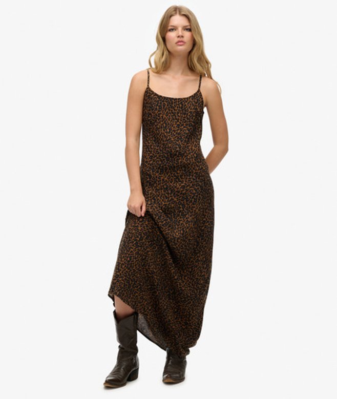 Maxi-slipdress met Schuine Snede Multi Grootte: 42