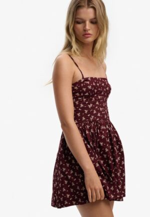 Korset Cami Mini-jurk Red Grootte: 36