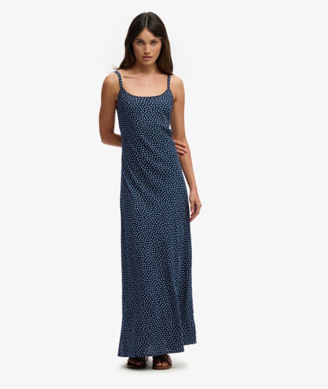 Maxi-jurk met Print Blauw Grootte: 36