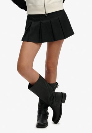 Mini Geplooide Skort Black Grootte: 36
