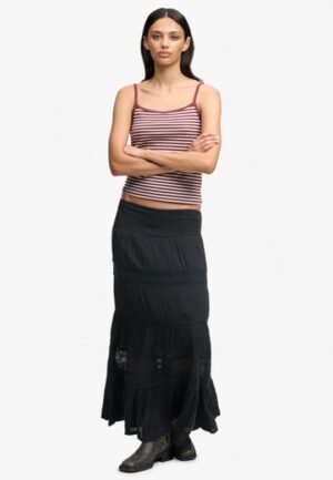 Ibiza Maxi Rok Black Grootte: 38