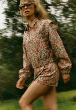 Jacket Hani - Flower Jacquard | Multi Colour